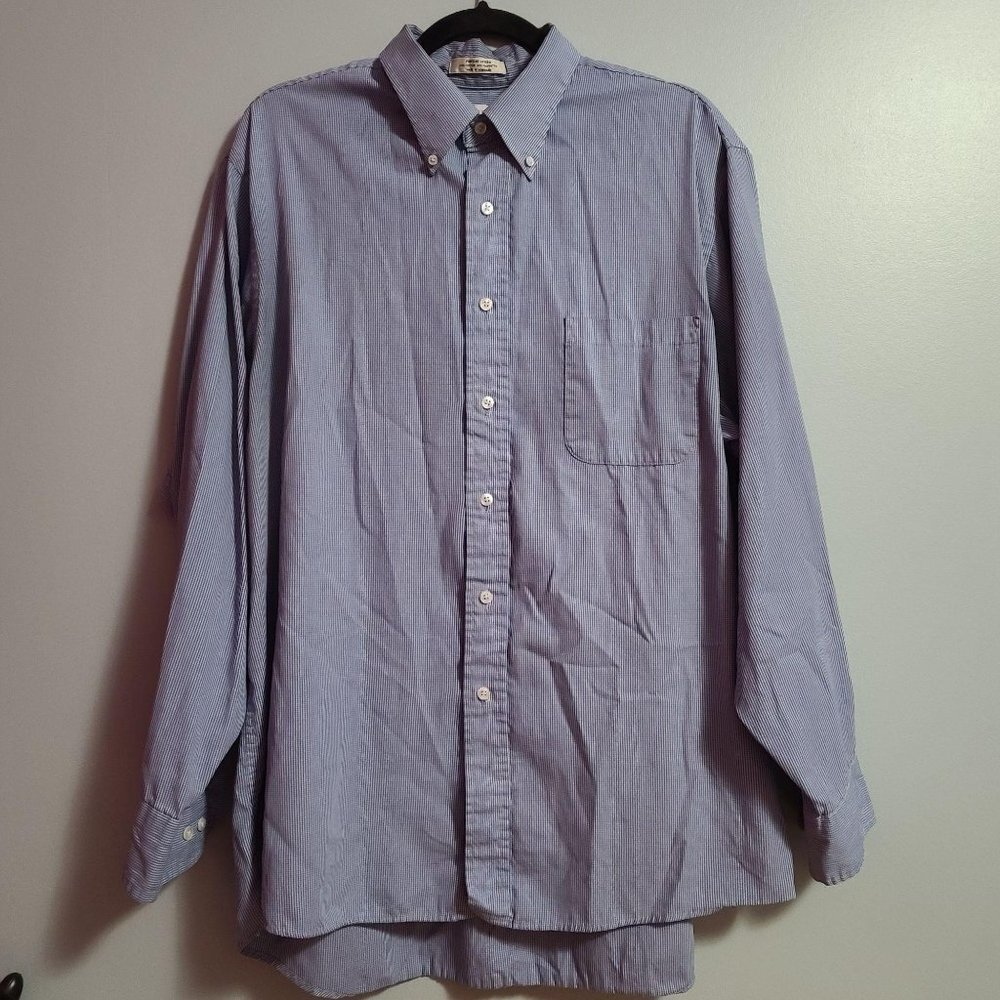 Van Heusen button down blue shirt size  17.5, 34/3